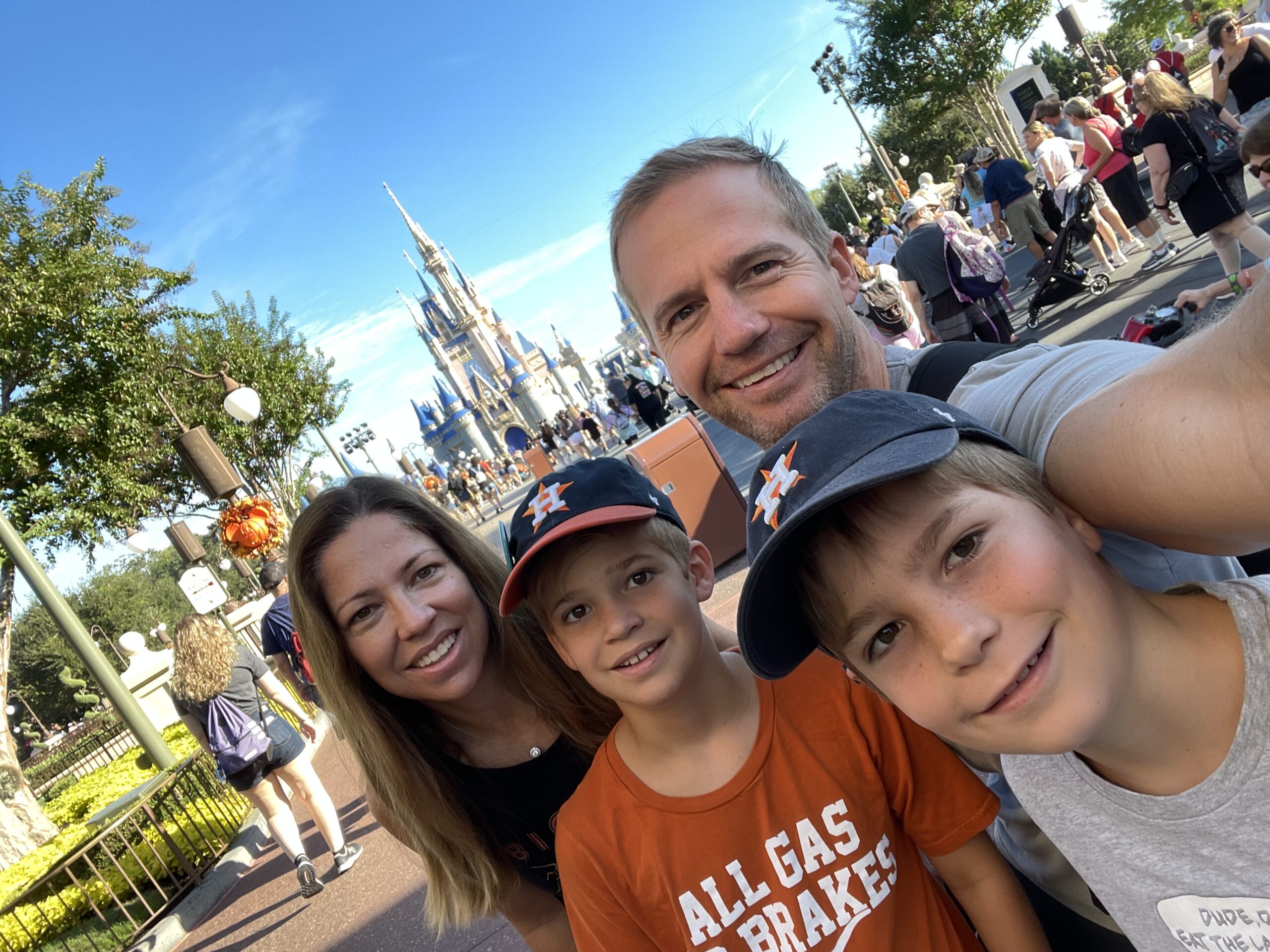 In front of the castle at Magic Kingdom Disney World