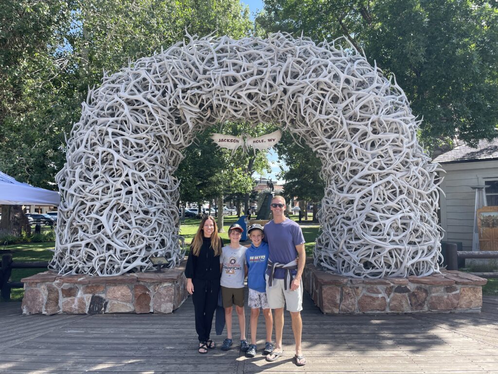 Dr. Brownfield and family at Jackson Hole